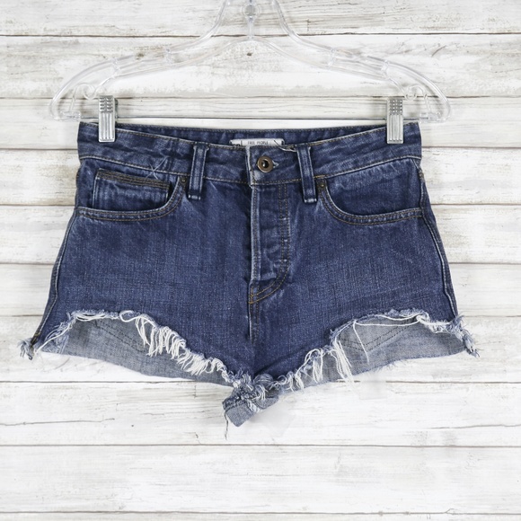 Free People Blue Jean High Waist Shorts sz 24 - Picture 6 of 8